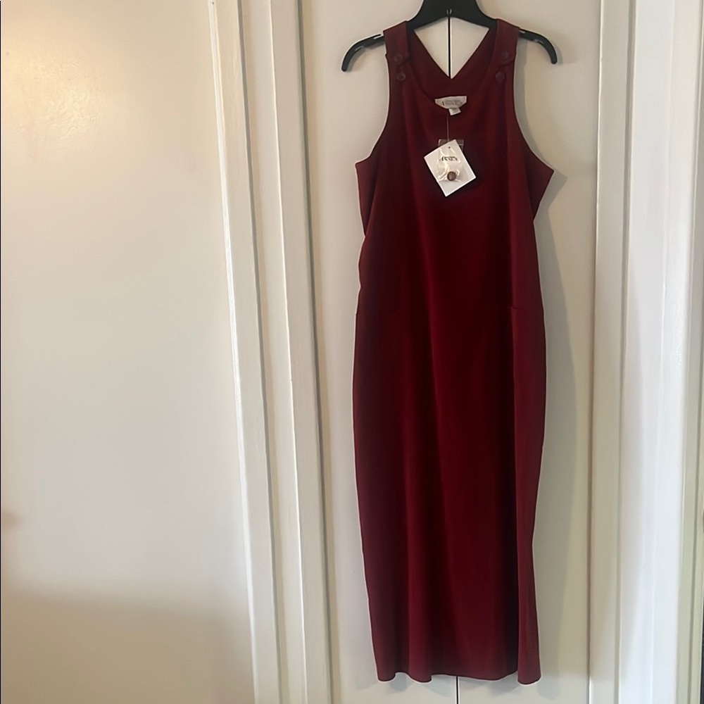Red Sleeveless romper Dress